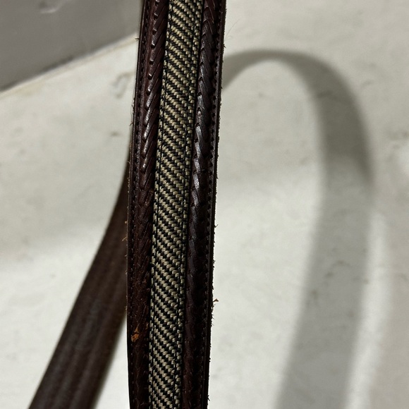 Brighton Belt Brown Leather with Inlay Men 36 Brass Tone Buckle P2707 - Picture 9 of 10